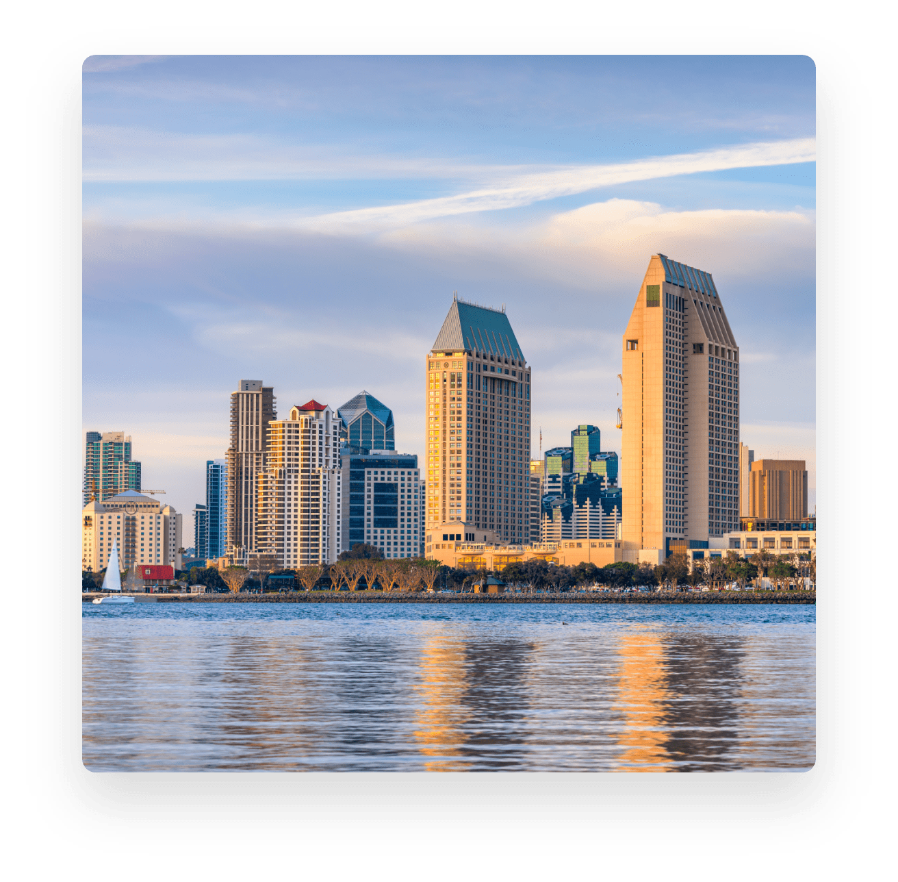 City of San Diego during sunset